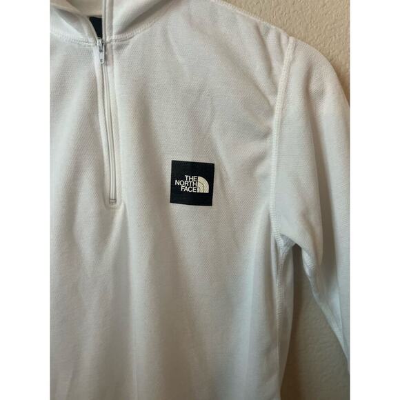 THE NORTH FACE WOMENS 3/4 ZIP COLLARED LONG SLEEVE PULL OVER WHITE SIZE S - Picture 10 of 12